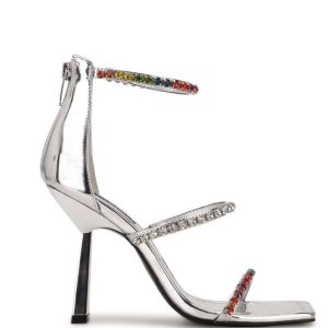 Nine West Vavoom Rhinestone Remienkové Saty Sandals Strieborne Viacfarebný | QTSXGV-907