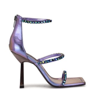 Nine West Vavoom Rhinestone Remienkové Saty Sandals Ruzove | XCQENO-278