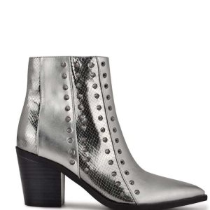 Nine West What Studded Block Booties | SUGNAZ-407