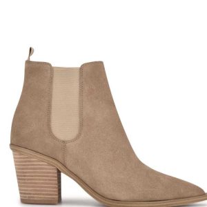 Nine West Wyllis Block Booties Svetlo Béžové | TQPJVR-173