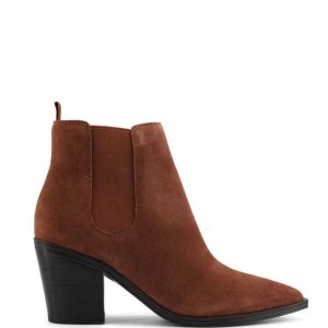 Nine West Wyllis Block Booties Tmavo Hnede | OPGNUX-264