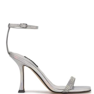 Nine West Yess Rhinestone Ankle Remienkove Sandals | NXLEKZ-763