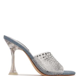 Nine West Ziptip Rhinestone Na Podpatku Slapky Sandals Modre | CABSMH-310